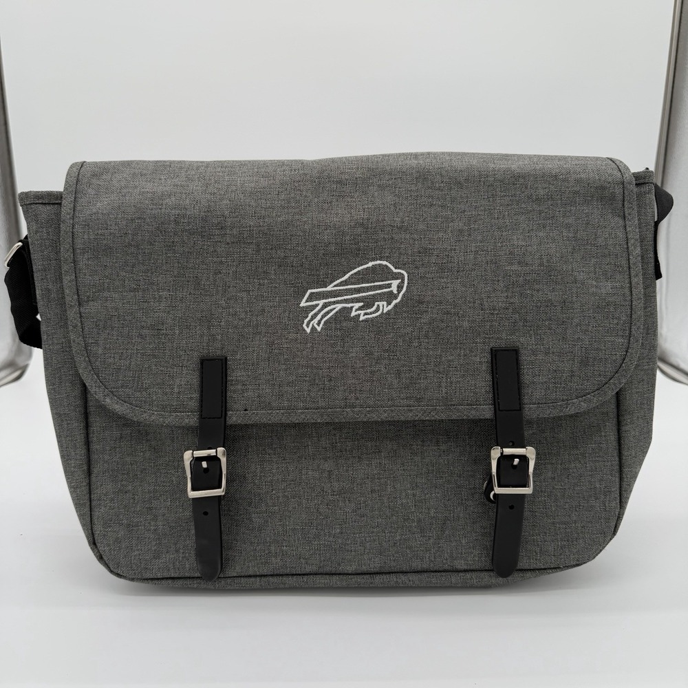 Ashbury Spector & CO. Buffalo Bills Embroidered Laptop Carry Bag Gray Adjustable
